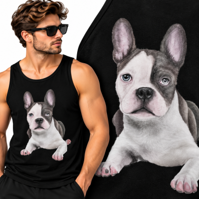 TANK TOP ZWIERZĘTA   DOG FRANCUSKI 2